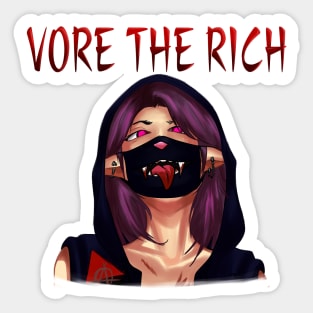 Vore the rich Sticker